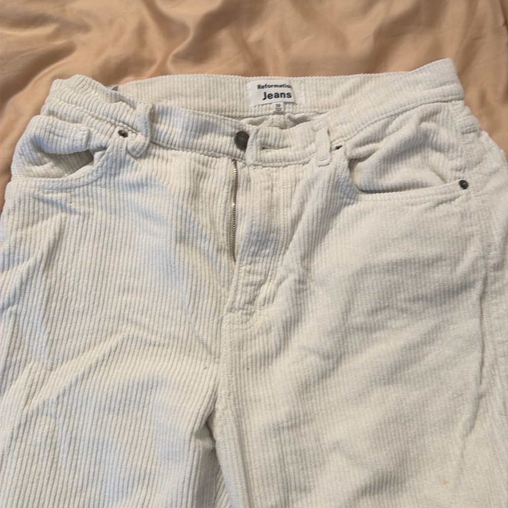 White corduroy pants reformation